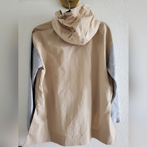 NWT Calme by Johnny Was / Nylon Hoodie Pullover With Cotton Blend Sleeves xs - Picture 5 of 8